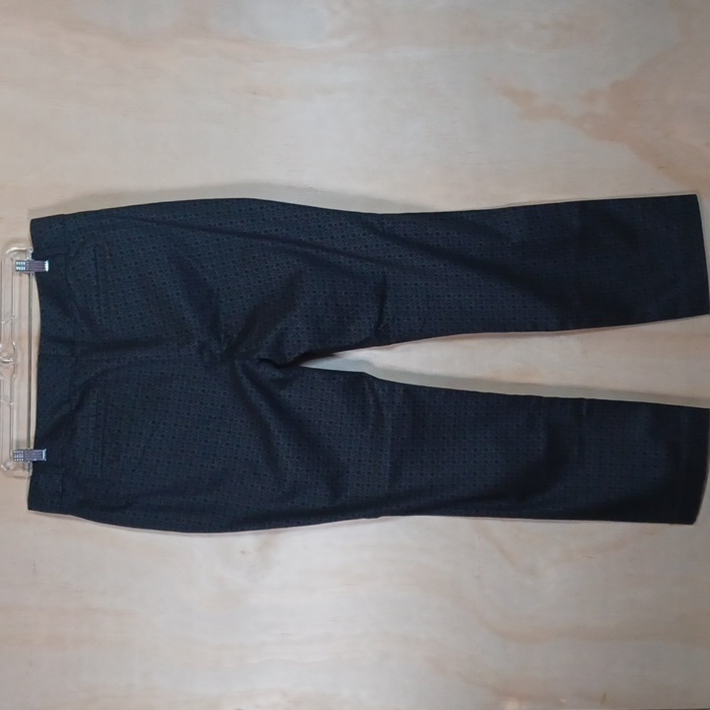Calvin Klein Black And White Diamond Pattern Slacks, High Rise Straight Leg - Picture 7 of 11